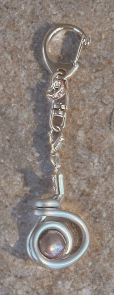 Edison Pearl Wire Wrapped Keychain