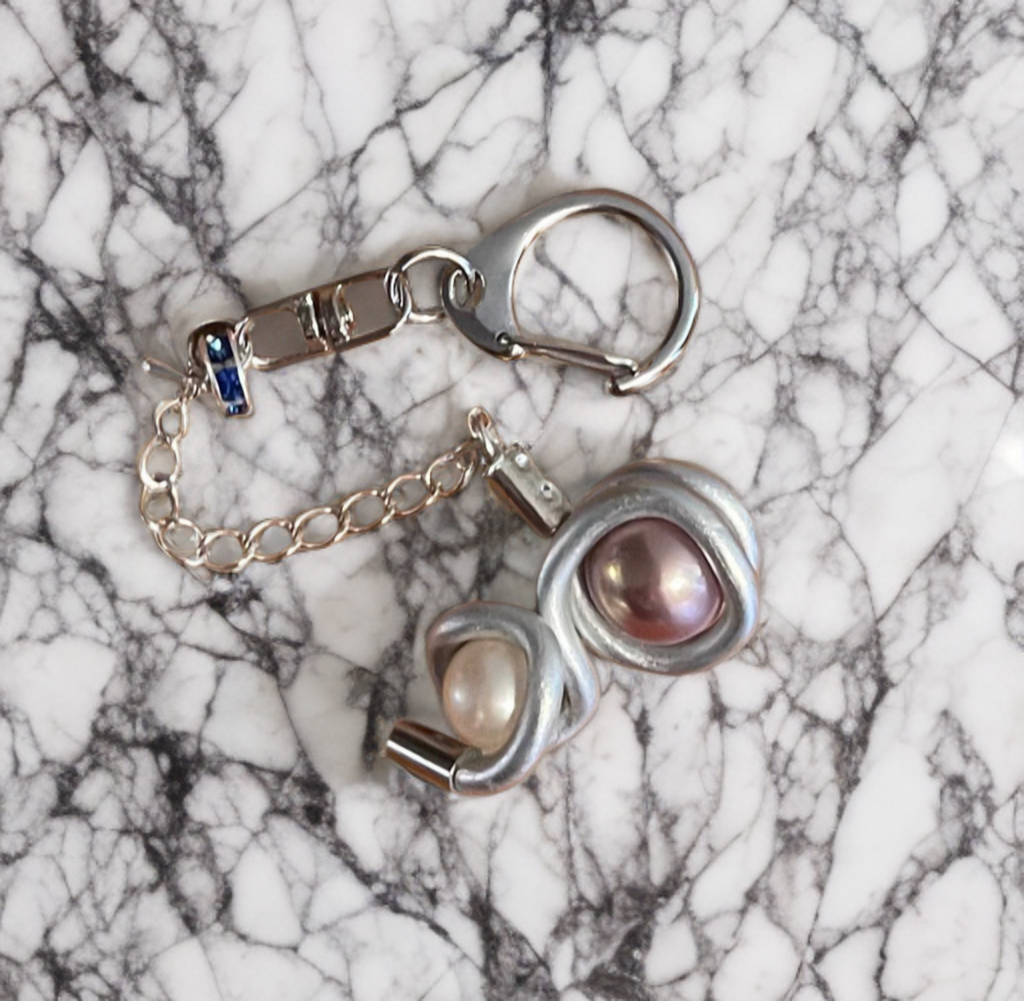 Double Edison Pearl Handcrafted Charm