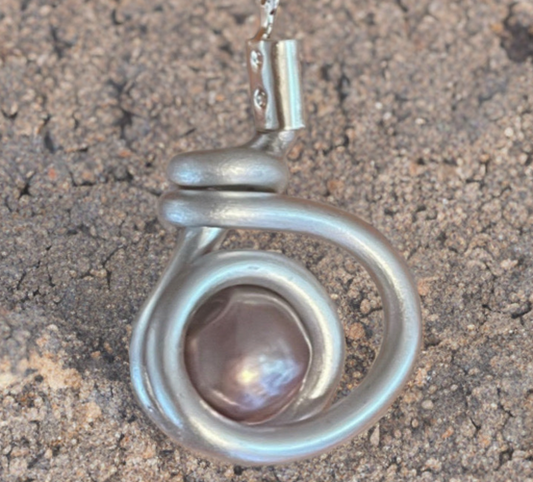Edison Pearl Wire Wrapped Keychain
