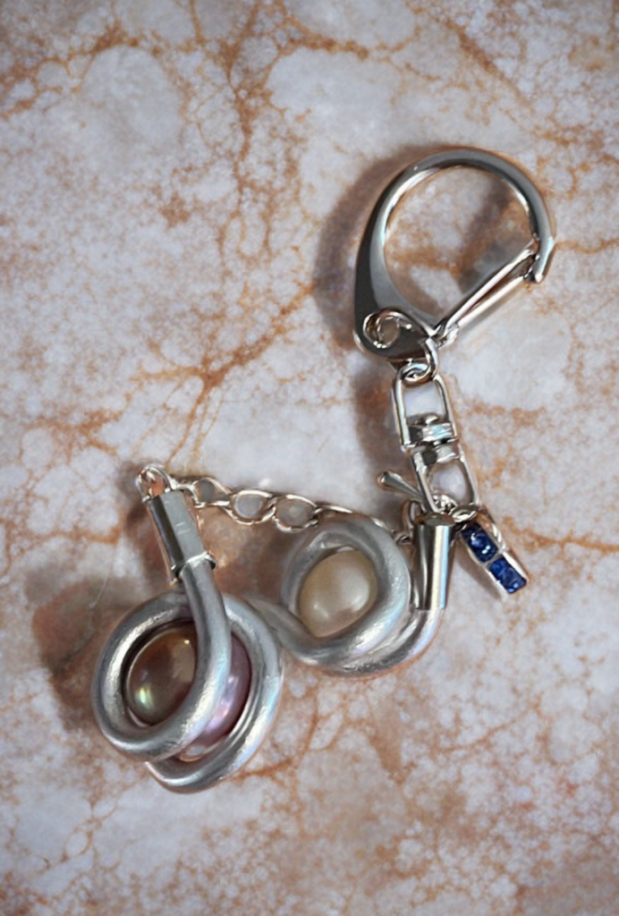 Double Edison Pearl Handcrafted Charm