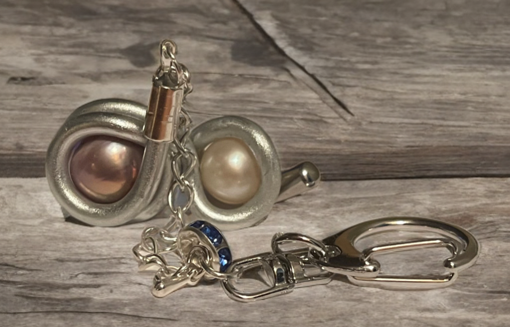 Double Edison Pearl Handcrafted Charm