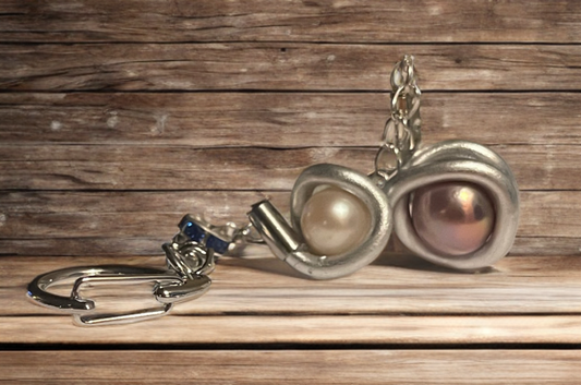 Double Edison Pearl Handcrafted Charm