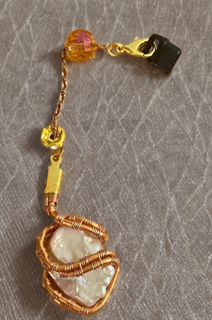One-of-a-Kind Baroque Pearl USB-C Port Charm
