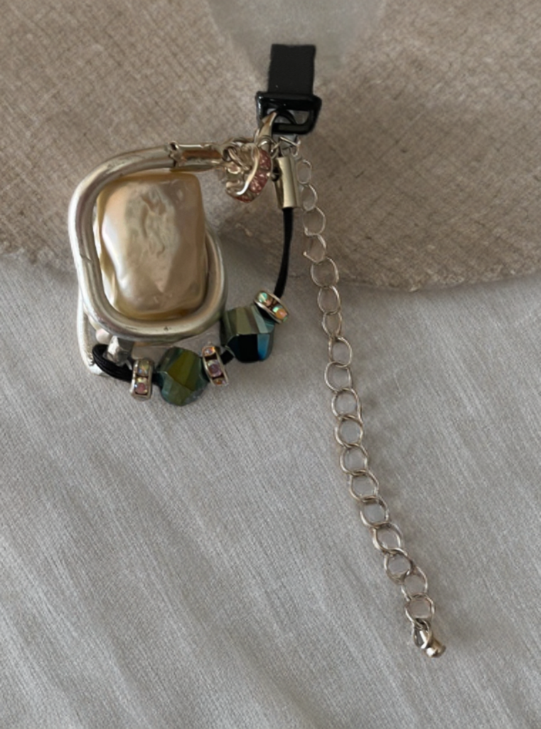 Baroque Pearl USB Lightning Charm – Handmade Wire-Wrapped Gem Accessory