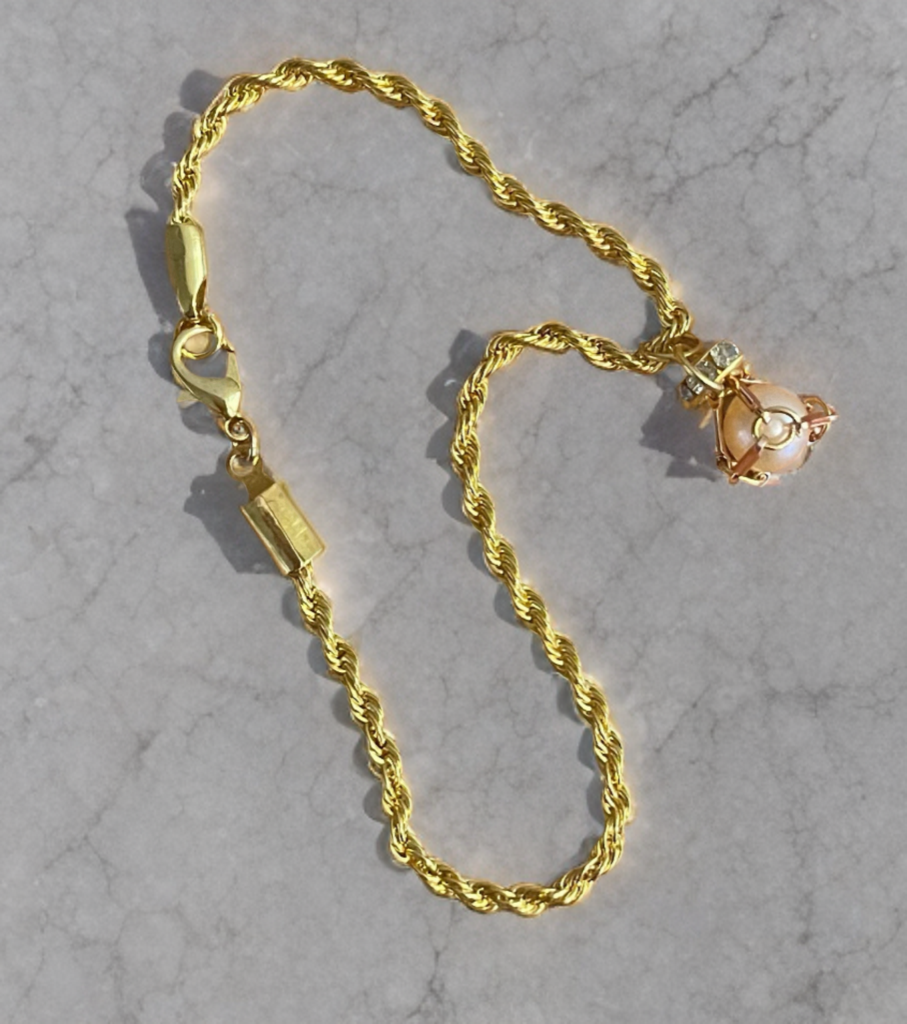 Pearl Charm Bracelet - size large